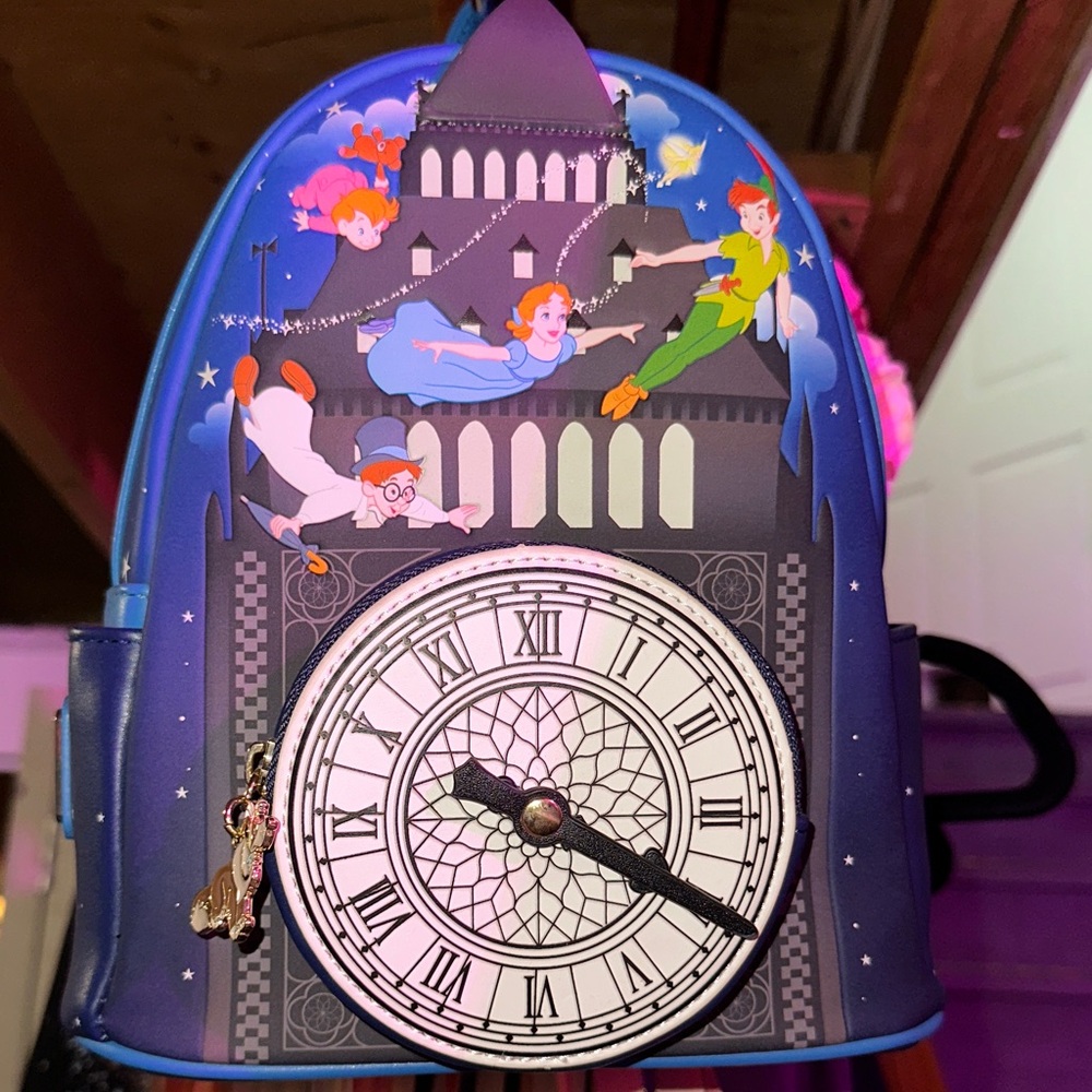 Peter Pan Loungefly Glow In Th Dark Blue Backpack